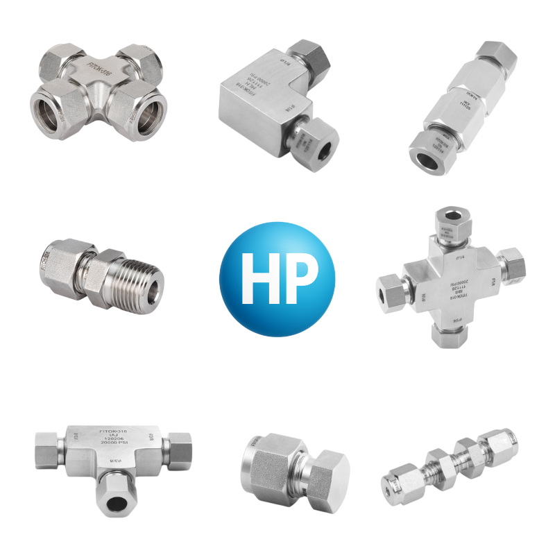 Racores Compresión-Doble Férula Series 6D y 20 D de FITOK para alta pureza